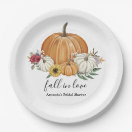 Prato De Papel Pumpkin Fall Paper Placas