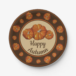 Prato De Papel Pumpkin Paper Plate