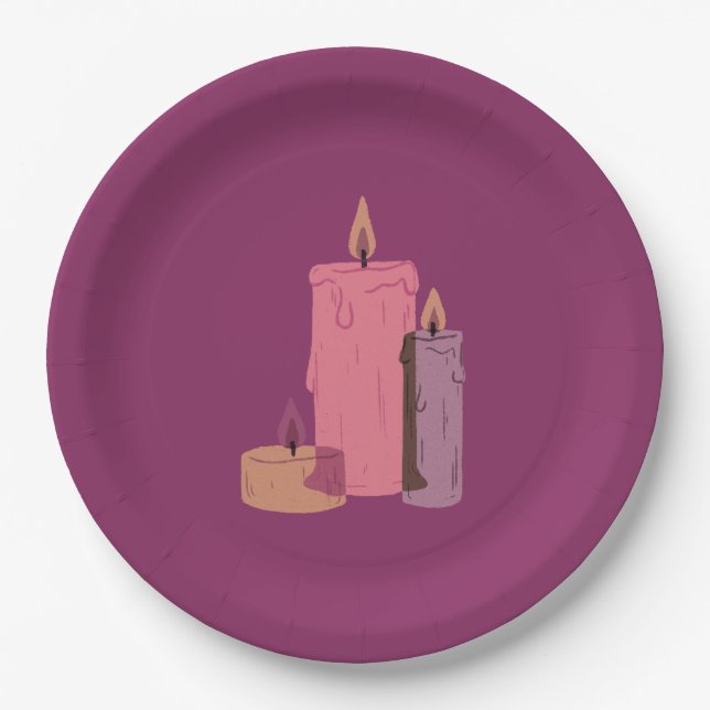 Prato De Papel Pumpkin para falar sobre (Frente)