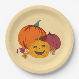 Prato De Papel Pumpkin para falar sobre placas de papel