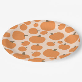 Prato De Papel Pumpkin Pattern