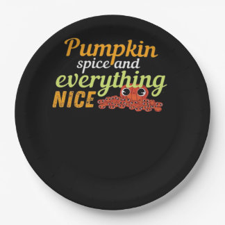 Prato De Papel Pumpkin Spice e tudo o que é bom Halloween Basic D