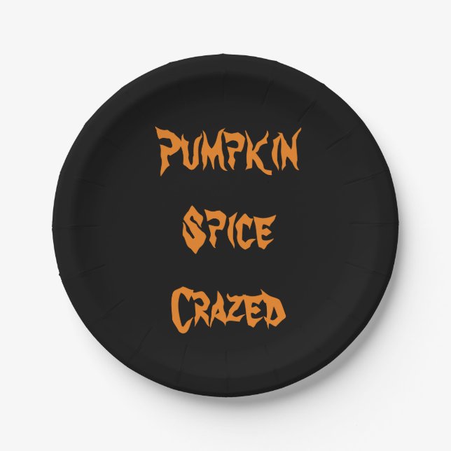 Prato De Papel Pumpkin Spice Louca (Frente)