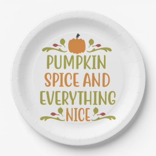 Prato De Papel Pumpkin Spice Tudo Belo Feriado de Queda