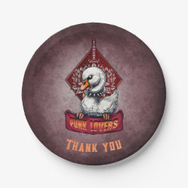 Prato De Papel Punk Swan: O rebelde preso.