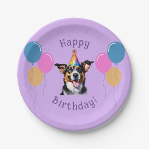 Prato De Papel Puppy Dog Birthday