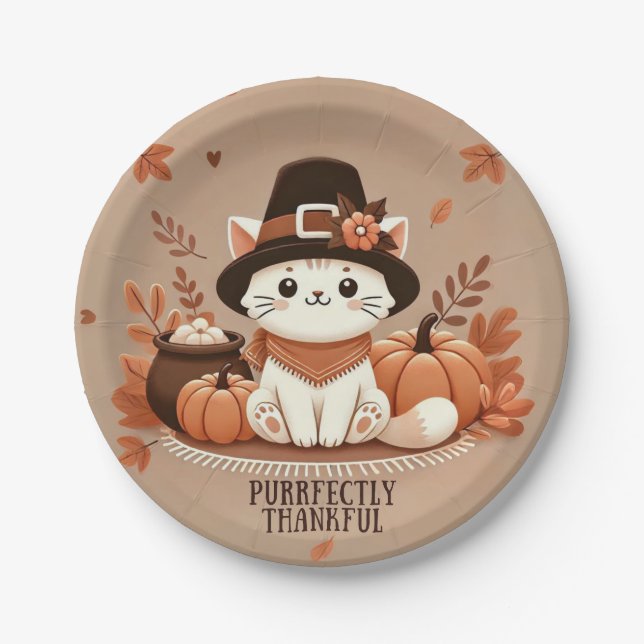 Prato De Papel Puramente agradecida paleta (Frente)