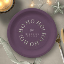 Purple Green Christmas Ho Ho ID1009