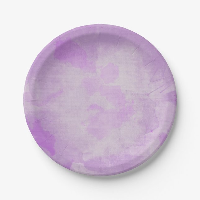 Prato De Papel Púrpura de Aquarela (Frente)