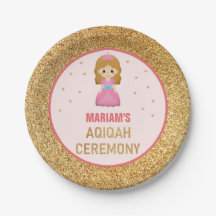 Purpurina Dourada Princesinha Aqiqah Fofa