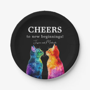 Prato De Papel “Purrfeitamente Seu: Uma História de Amor Colorida