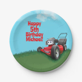 Prato De Papel Push Lawn Mower Birthday Papel Plates Bowl