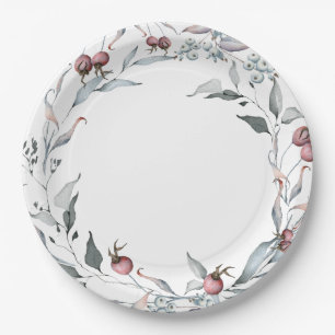 Prato De Papel Quadriláteros Rosa Mosqueta Inverno Natal Natureza