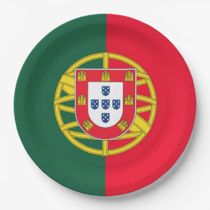 Prato De Papel Qualidade da bandeira portuguesa