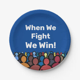 Prato De Papel Quando Lutamos, Ganhamos Harris Walz