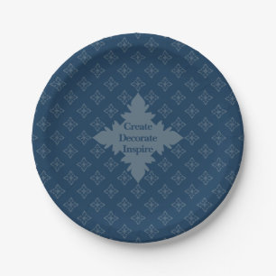 Prato De Papel Quatro Peças de Rosette Airforce Blue Foulard