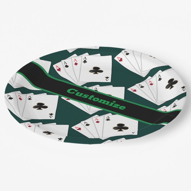 Prato De Papel Quatro Placas de Reprodução Aces (Inclinado)