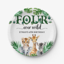 Quatro Selvagens Jardim Zoológico Safari Aniversár