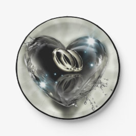 Prato De Papel Que Deus Juntou Casamento (Prata)