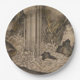 Prato De Papel Quebra d'água (Arte da Paisagem Japonesa) (Kano Mo