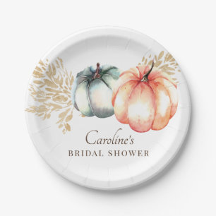 Prato De Papel Queda Aquarela Pumpkin Trigo Papel Chá