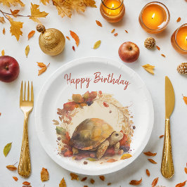 Prato De Papel Queda / Autumn vibes Tortoise - Festa de aniversár
