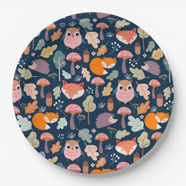Prato De Papel Queda/Floresta (Frente)