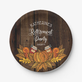 Prato De Papel Queda russa |Autumn Pumpkin Retirement Party