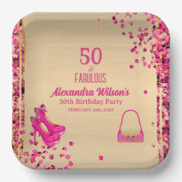 Prato De Papel Quic 50& Alcanços Altos Fabulosos Dourados Brilhan