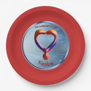 Prato De Papel Rabiscar no símbolo da Amizade