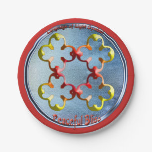 Prato De Papel Rabiscar no símbolo da Felicidade Pacífica