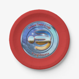 Prato De Papel Rabiscar no símbolo do perdão