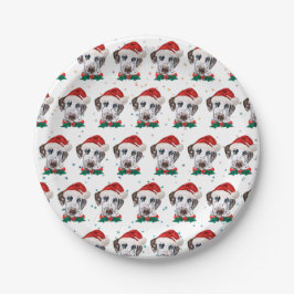 Prato De Papel Raça de Cão Dalmata Natal