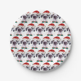 Prato De Papel Raça de Cão Great Dane Estrelas de Natal