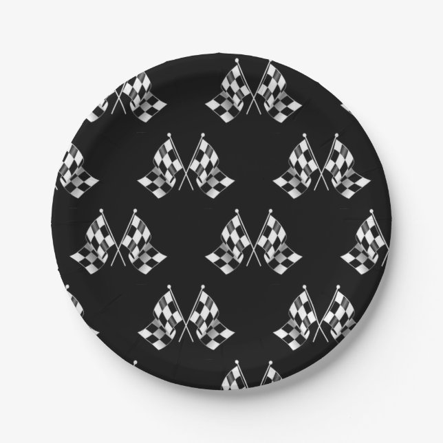 Prato De Papel Race Day Paper Plates (Frente)