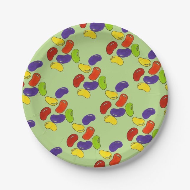 Prato De Papel Rainbow Jelly Beans Jellybean Páscoa Basket Candy (Frente)