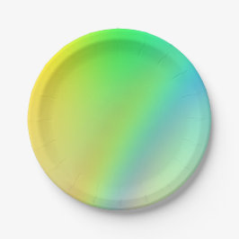 Prato De Papel Rainbow Neon Party Plates