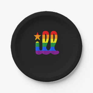 Prato De Papel Rainbow Pride Love ill Filadélfia Philadelphia Gay