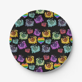 Prato De Papel Rainbow Snails