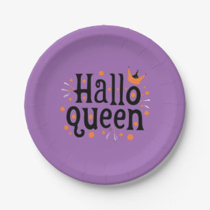 Prato De Papel Rainha do Halloween, Halloqueen, Arte do Halloween