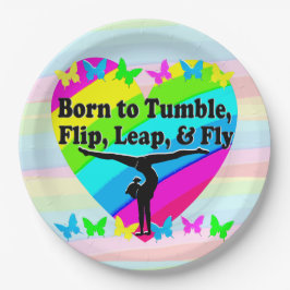 PRATO DE PAPEL RAINHA GINÁSTICA DE ALTO VOO