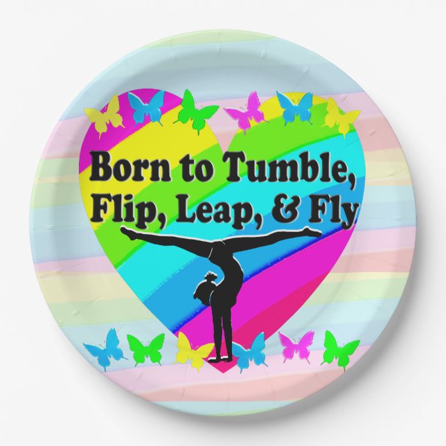 PRATO DE PAPEL RAINHA GINÁSTICA DE ALTO VOO (Frente)