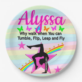 PRATO DE PAPEL RAINHA GINÁSTICA DE TUMBLIA
