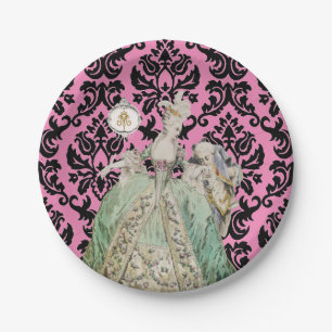 Prato De Papel Rainha Marie Antoinette MUGE COLOR /SIZE OPÇÕES-