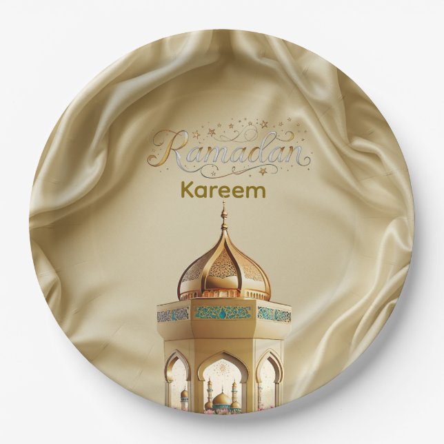 Prato De Papel Ramadan Kareem (Frente)