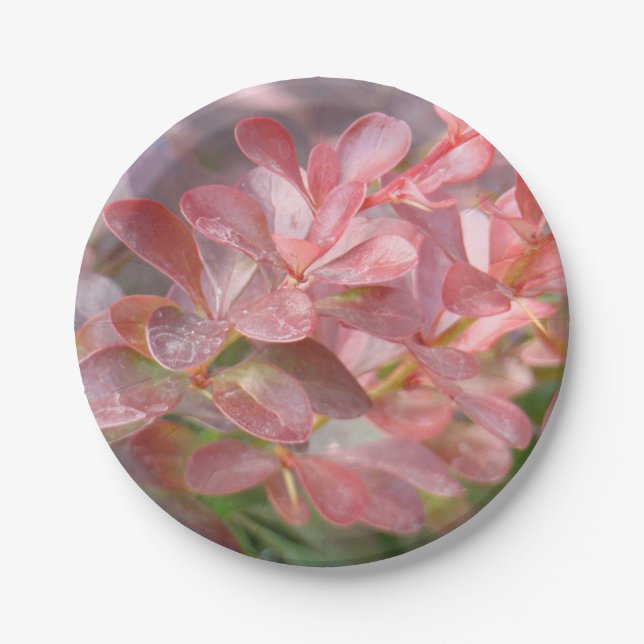 Prato De Papel Ramificações bonito rosa (Frente)