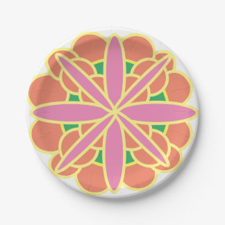 Prato De Papel Rangoli de cores
