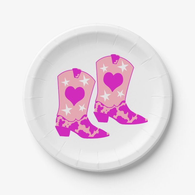 Prato De Papel Rapariga Rosa Moderna, Boca-Cola Ocidental Branca (Frente)