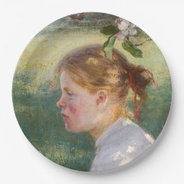 Prato De Papel Rapariga sob a árvore da maçã (por Danielson-Gambo