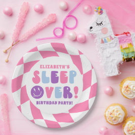 Prato De Papel Raparigas Retro Dormem Por Festa